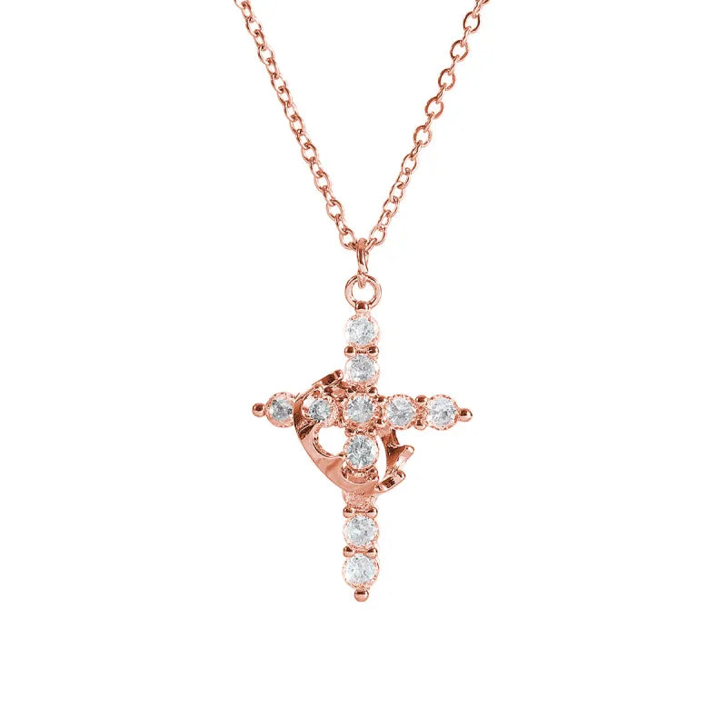 Cross & Crown Necklace